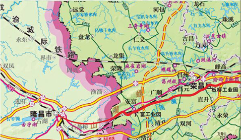 通过改建荣昌至隆昌两地发展核心地带道路约28公里,沿线加大特色农